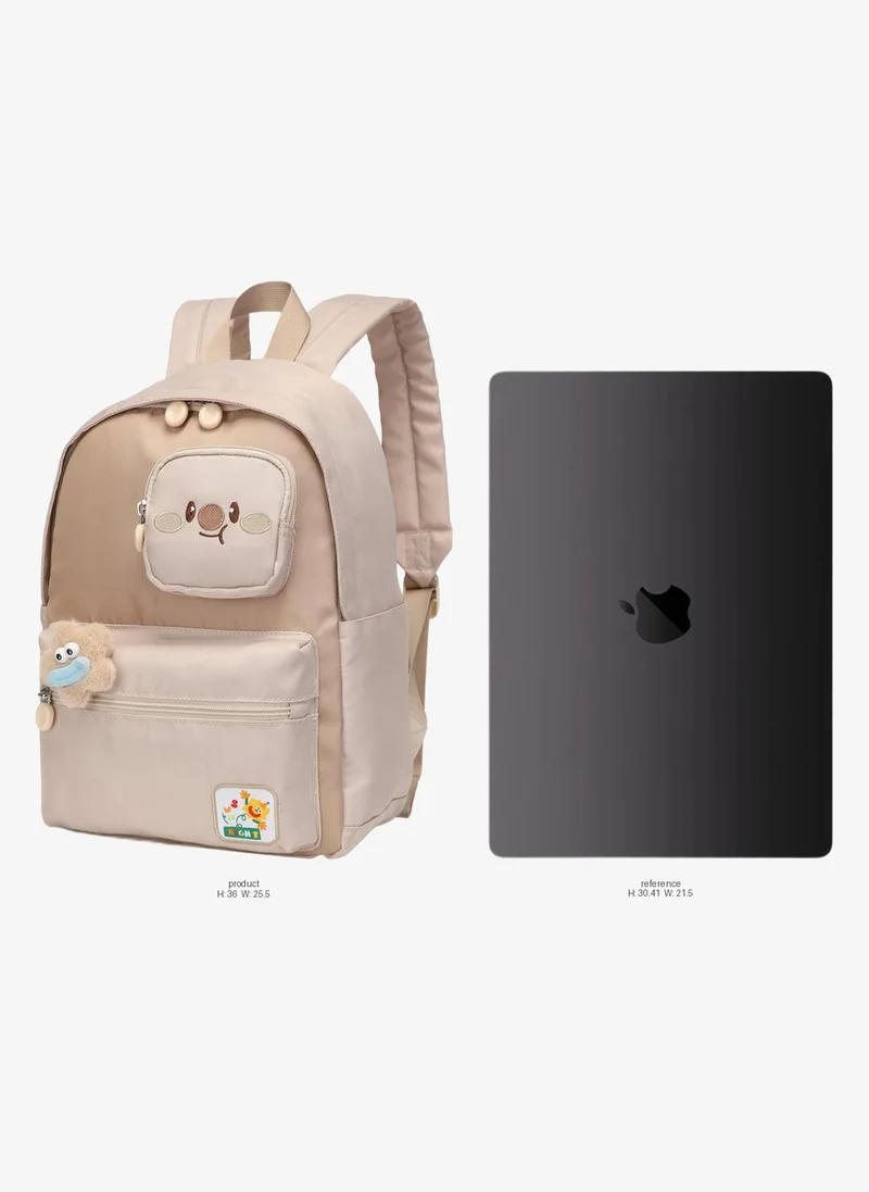صن إيت Premium 14-inch Light Weight Kids Backpack Water Resistant Multifunctional School Backpack for Girls and Boys, SE2212, Milk Coffee