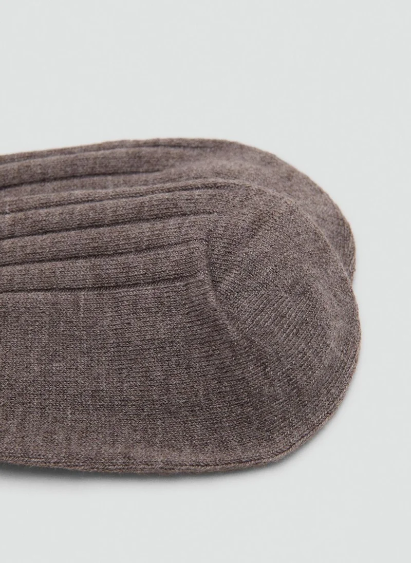 مانجو جوارب صوف مضلعة