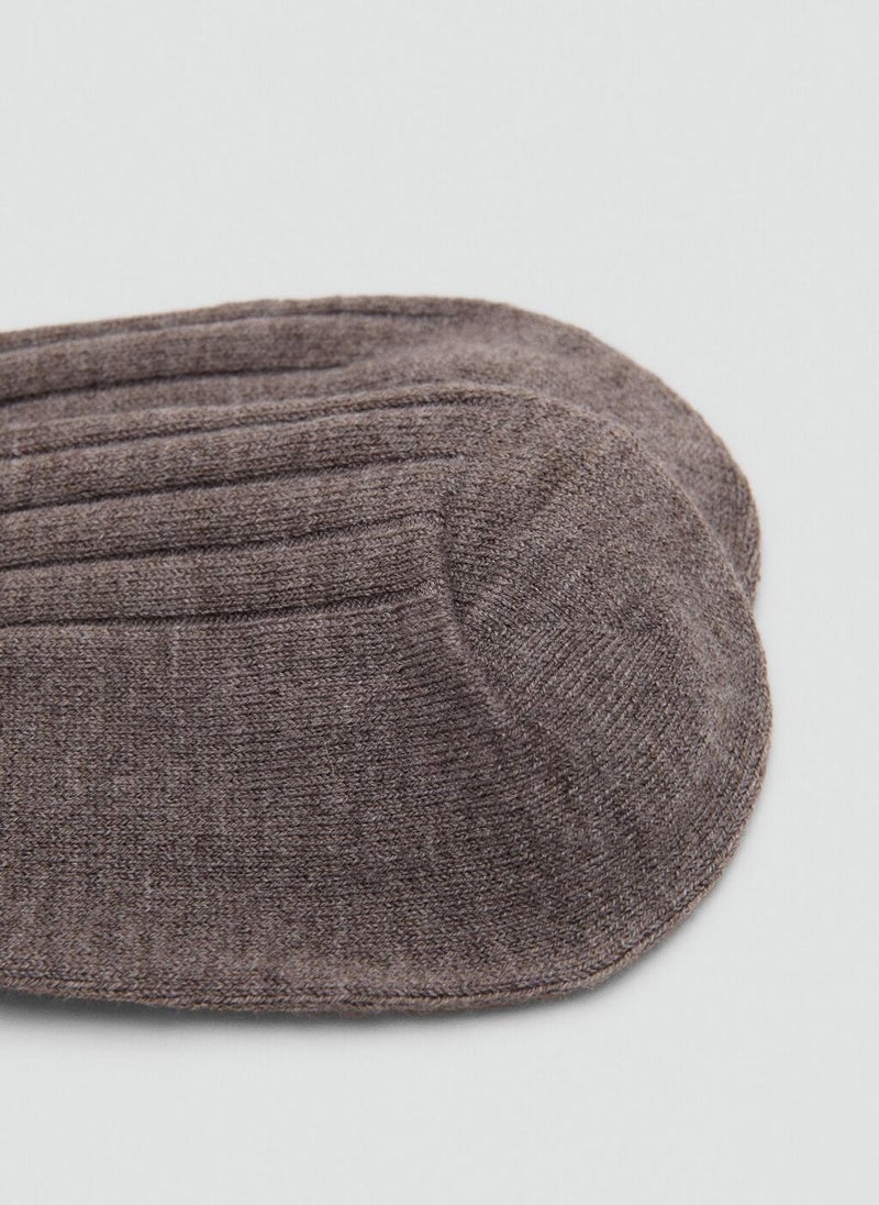 MANGO Ribbed wool blend socks - Image 4
