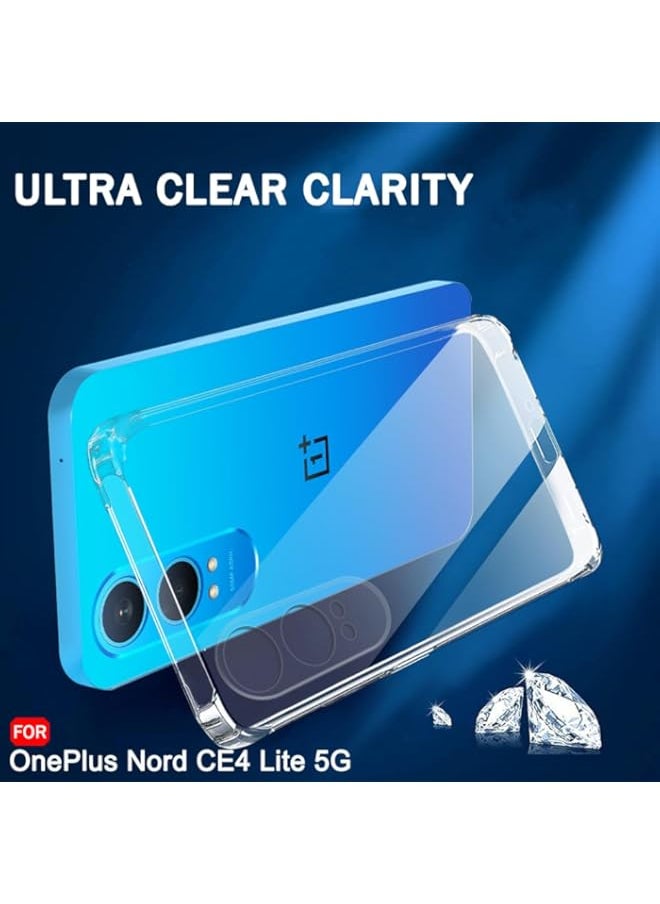 Generic - Back Cover Soft Case for OnePlus Nord CE 4 Lite 5G | Best Camera Protection | Inbuilt Dust Plugs & Anti-Slip Grip | Ultra Clear Back Case for OnePlus Nord CE4 Lite (Silicone, Transparent) - Image 1
