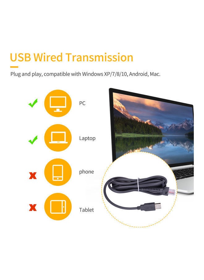 نيبمينينت ماسح ضوئي وقارئ رموز 1D2D QR باتصال عبر منفذ USB أسود/أزرق  - Image 5