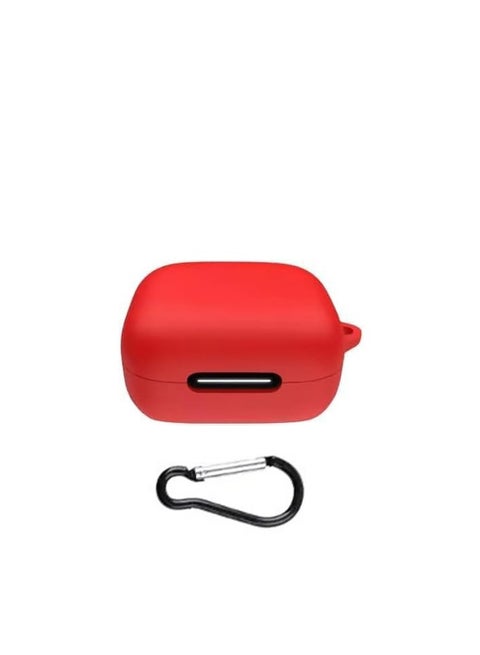 Silicone Case Compatible with Anker Soundcore R50i NC/P30i NC, Soft Slim Skin friendly Case Cover Shockproof Protection Cover with Carabiner - Red