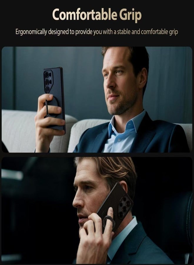 Nillkin MagSafe Phone Grip Ring Holder for Double Sided Magnet for Phone Case, Carbon Fiber, Magnetic Phone Ring Holder with Stand for iPhone 17/16/Pixel Snap Grip, MagSafe Ring Stand, Phone Kickstand - Image 2