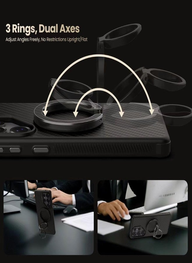 Nillkin MagSafe Phone Grip Ring Holder for Double Sided Magnet for Phone Case, Carbon Fiber, Magnetic Phone Ring Holder with Stand for iPhone 17/16/Pixel Snap Grip, MagSafe Ring Stand, Phone Kickstand - Image 5