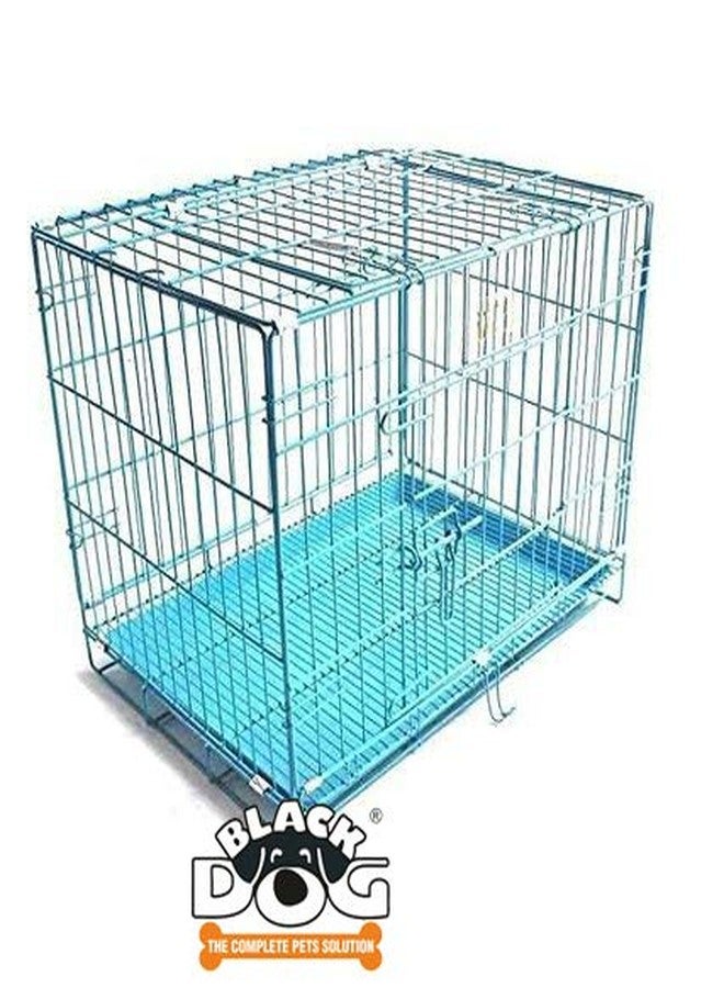 Black Dog Pet House All Small Pets Cage, Single-Door Folding Metal Cage for Dogs and Cats and Rabbit Cage with Paw Protector (18-inch) - Image 3