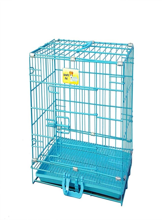 Black Dog Pet House All Small Pets Cage, Single-Door Folding Metal Cage for Dogs and Cats and Rabbit Cage with Paw Protector (18-inch) - Image 2