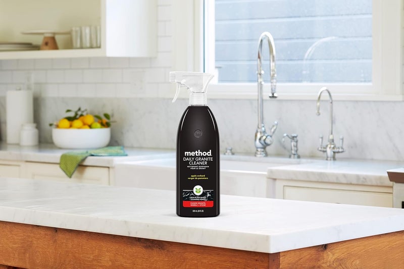 Method Daily Granite Cleaner Spray, Apple Orchard, Plant-Based Cleaning Agent for Granite, Marble, and Other Sealed Stone, 28 oz Spray Bottle (Pack of 1) - Image 3
