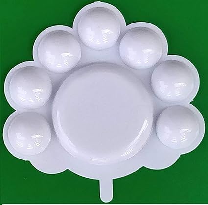 FIRST CLICK Art 8 Wells Small Palette Size 12cm X 12cm + 7 Wells Palette Size 12cm X 8cm Set of 2 Dish - Image 2