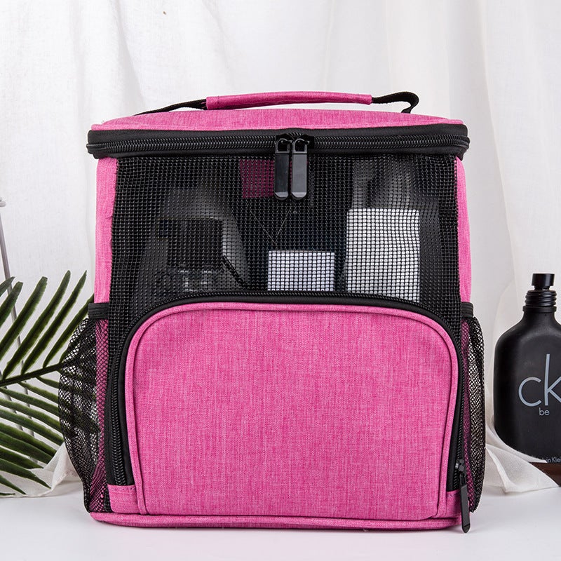 Mesh Waterproof Cosmetic Bag For Women, Satchel Large-Capacity Toiletry Bag, Men'S Cosmetics Daily Necessities Travel Cosmetics Bag - Image 1