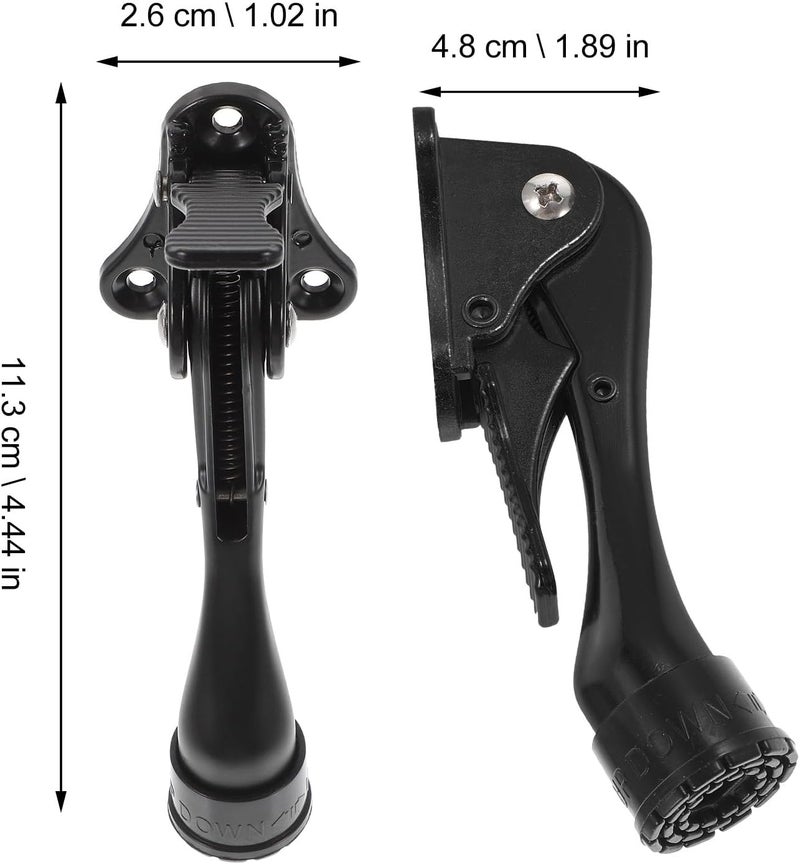 Heavy Duty Kickdown Door Stopper Compact Dark Floor-Mounted Door Holder with Anti-Collision Foot Pedal for Commercial and Office Use - Image 1