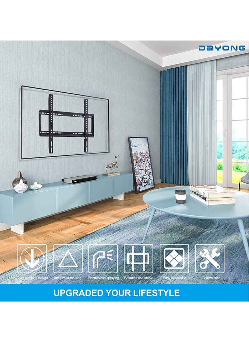 TV Wall Mounts Bracket for 26-65 Inch VESA 400 x 400mm and 35kg Loading Capacity Fixed Mounting Bracket for LED LCD OLED Flat Curved Screen TVs - Image 5