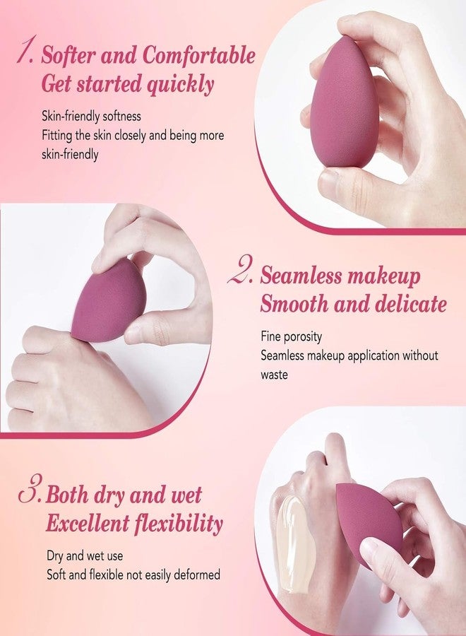 COSLUXE 14PCS Makeup Sponge Set, Multicolored Beauty Blender Sponge for Foundation Blending with 3PCS Mini Makeup Sponges & 4PCS Triangle Powder Puff, Soft Make Up Sponges for Face Cosmetic Applicator for Powder Liquid - Image 3