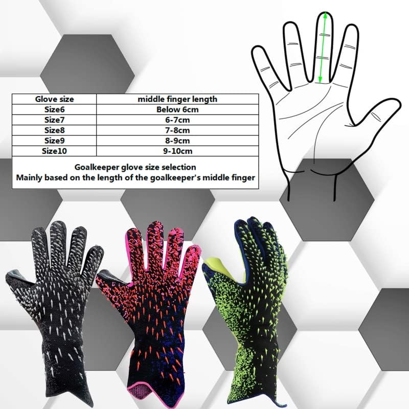 Yuly قفازات حارس المرمى Yuly - أخضر، المقاسات 6/7/8/9/10 - Image 3