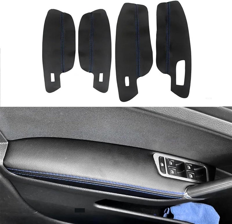 QASULER Microfiber Leather Door Handle Covers for VW Golf 7 - Image 4