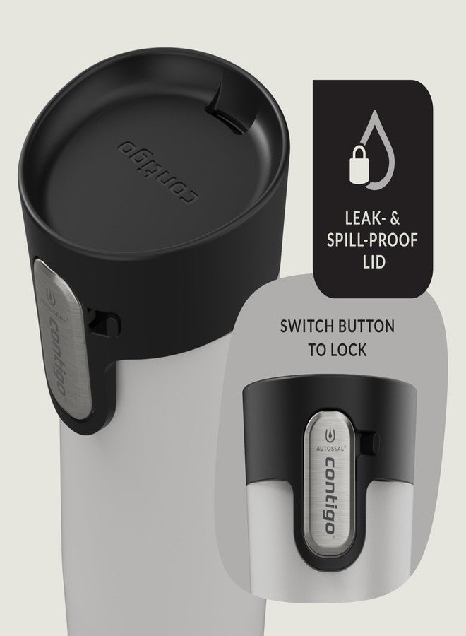 Contigo كوب السفر من كونتيغو أوتوسيل ويست لووب معزول بالفراغ من الفولاذ المقاوم للصدأ بغطاء سهل التنظيف، 12 أونصة، لؤلؤي مملح متجمد - Image 3