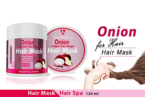 VOLAMENA WITH DEVICE Volamena Onion Apple Cider Vinegar Hair MaskHair Spa Hair Growth hair Fall Control 120 ml - Image 4