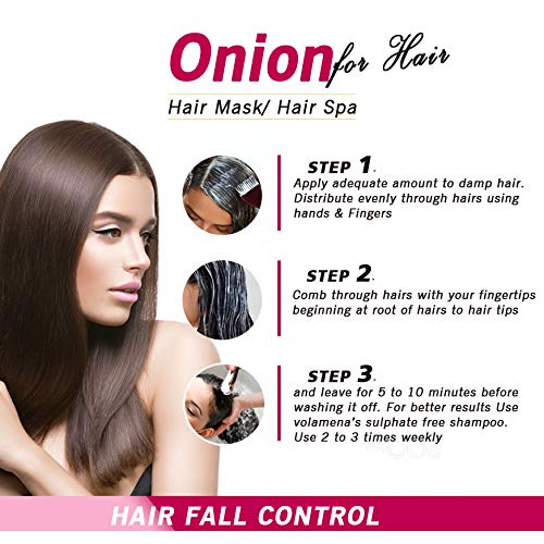 VOLAMENA WITH DEVICE Volamena Onion Apple Cider Vinegar Hair MaskHair Spa Hair Growth hair Fall Control 120 ml - Image 5