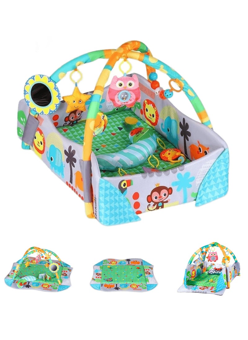 UniTrain Baby Play Mat & Gym for  Boys & Girls 6m+ - Tummy Time Baby Activity Center & Entertainer with Hanging Toys - Soft Playpen with Balls - Foldable Play Gym  - Image 2