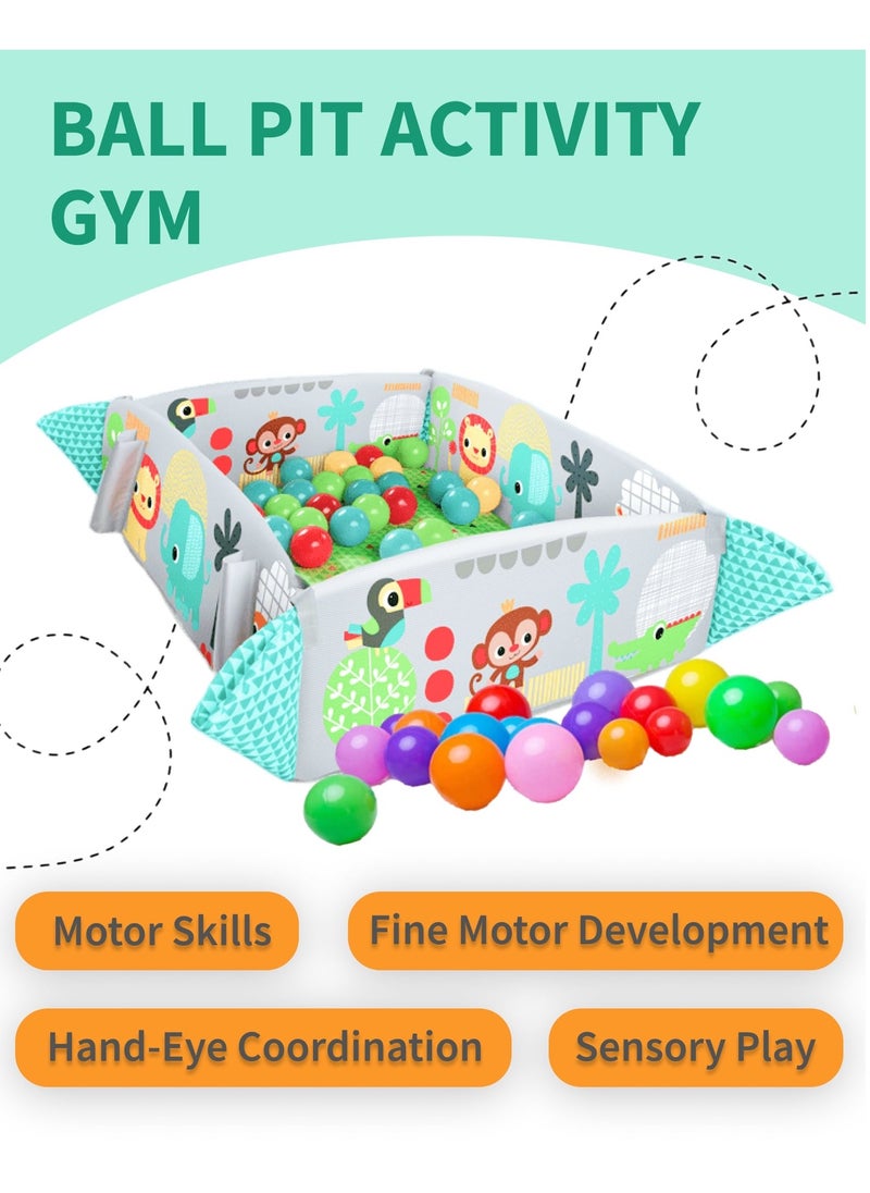 UniTrain Baby Play Mat & Gym for  Boys & Girls 6m+ - Tummy Time Baby Activity Center & Entertainer with Hanging Toys - Soft Playpen with Balls - Foldable Play Gym  - Image 5