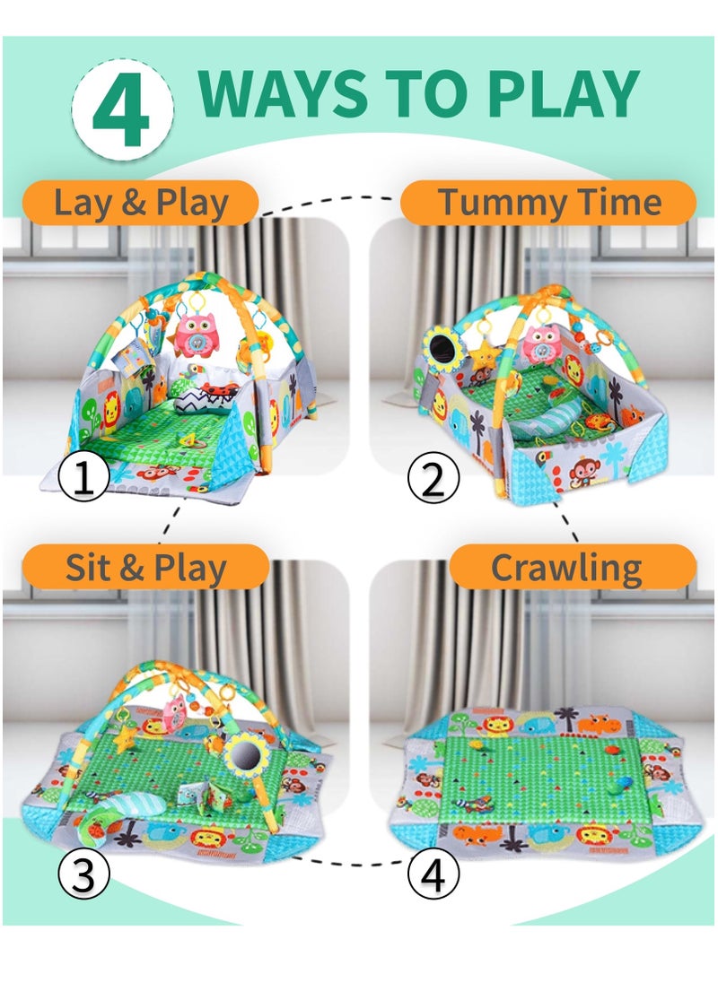 UniTrain Baby Play Mat & Gym for  Boys & Girls 6m+ - Tummy Time Baby Activity Center & Entertainer with Hanging Toys - Soft Playpen with Balls - Foldable Play Gym  - Image 4