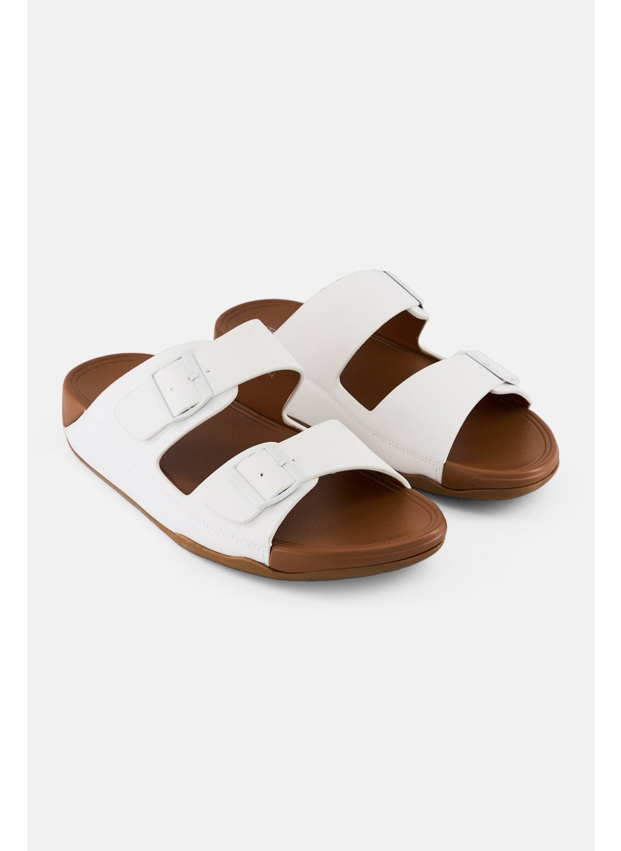 English Laundry Men Slip On Arabic Sandals, White  - Image 1