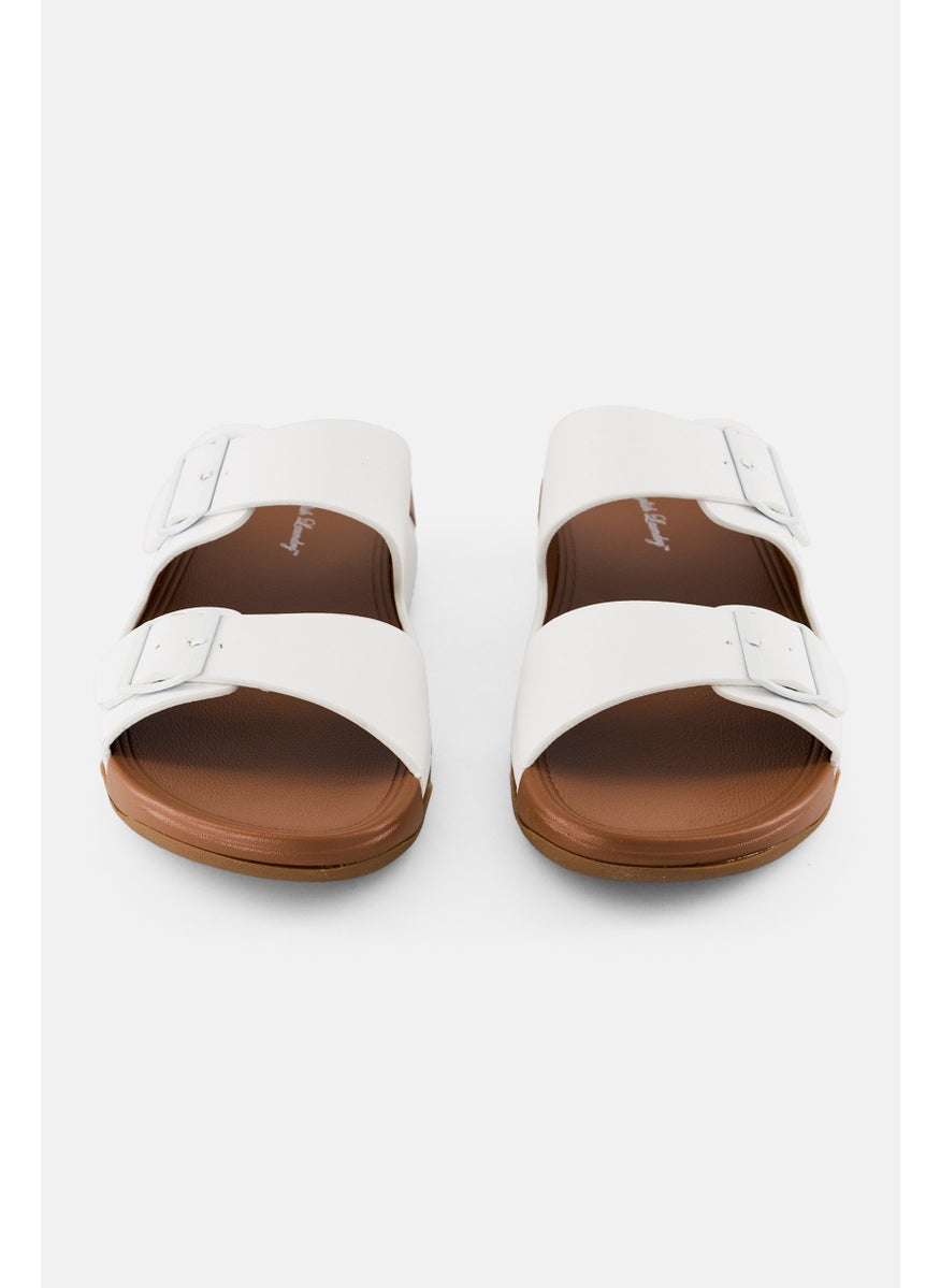 English Laundry Men Slip On Arabic Sandals, White  - Image 4