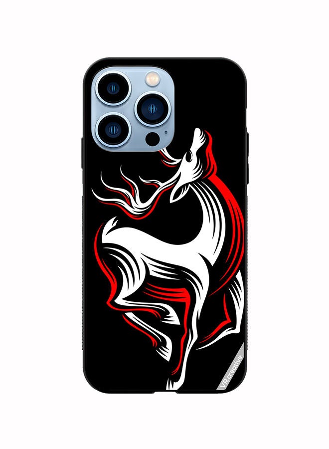 VR CREATIVE Protective Case Cover For Apple iPhone 13 Pro Max Deer On A Black Design Multicolour - Image 1