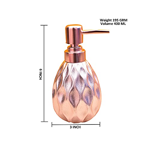 KunhaR Ceramic Liquid Soap Dispenser, 400 Ml, Golden - Image 2