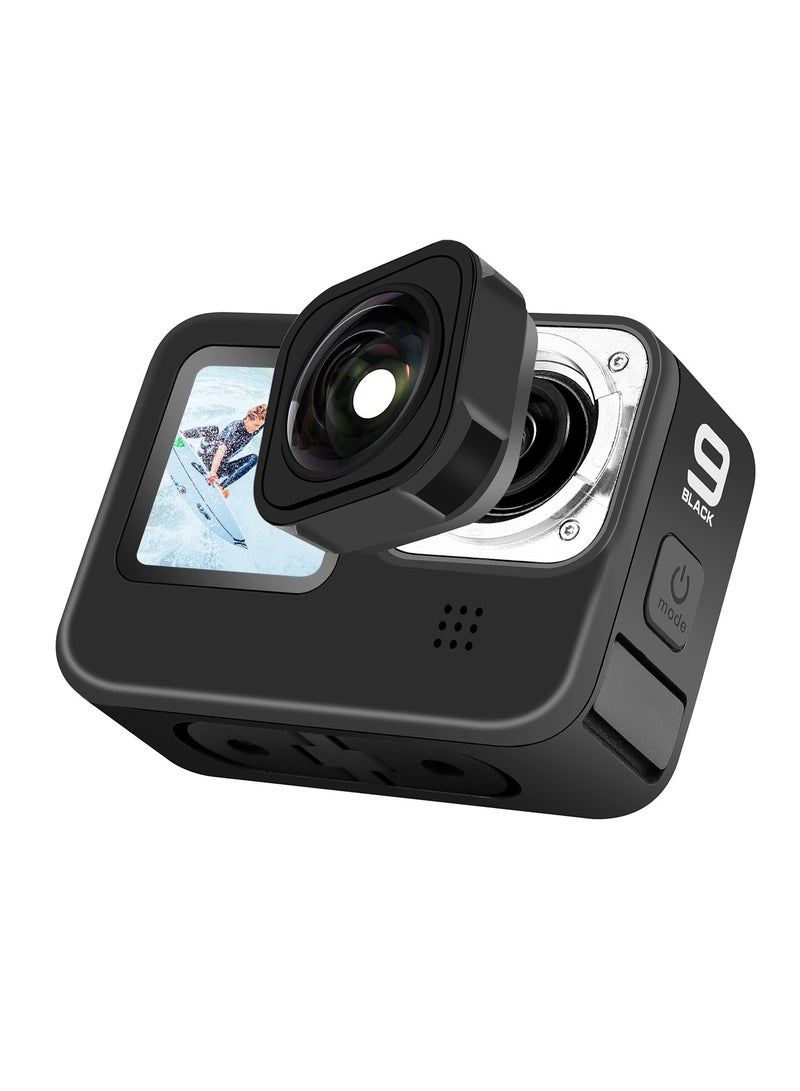 PULUZ PULUZ Max Lens Mod Wide Angle Lens for GoPro Hero11 Black / HERO10 Black / HERO9 Black(Black)  - Image 1