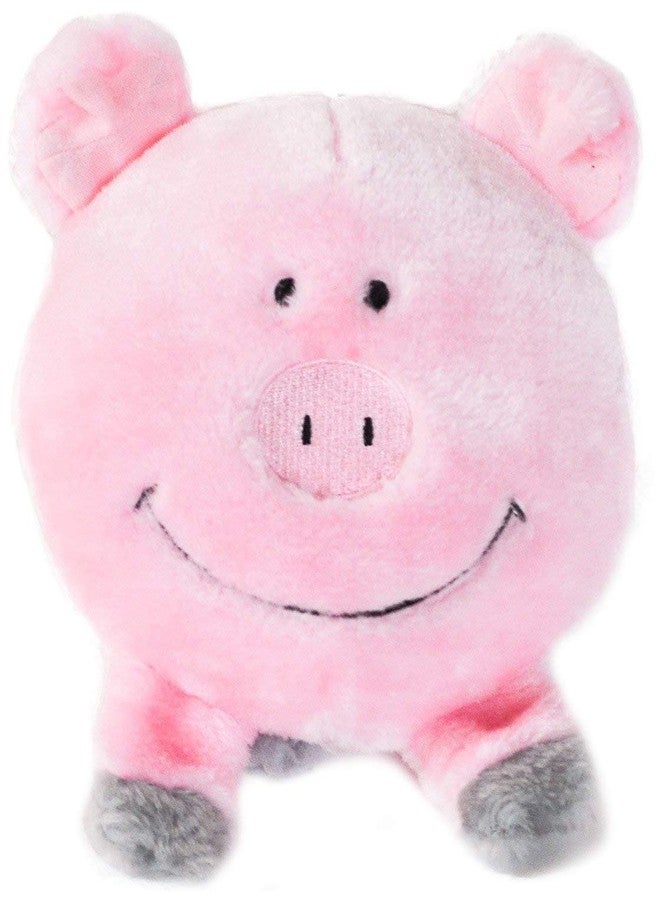 ZippyPaws Brainey Squeaky Plush Dog Toy, Pig - Image 1