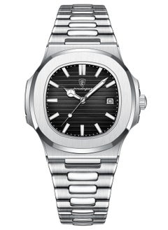 POEDAGAR Watches for Men Quartz Stainless Steel Water Resistant Analog Watch  - Image 1
