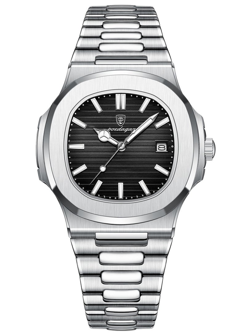 Watches for Men Quartz Stainless Steel Water Resistant Analog Watch