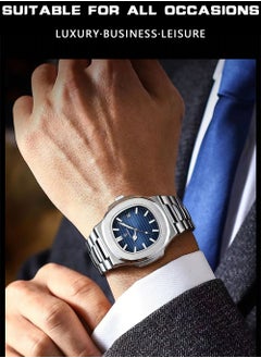 POEDAGAR Watches for Men Quartz Stainless Steel Water Resistant Analog Watch  - Image 3