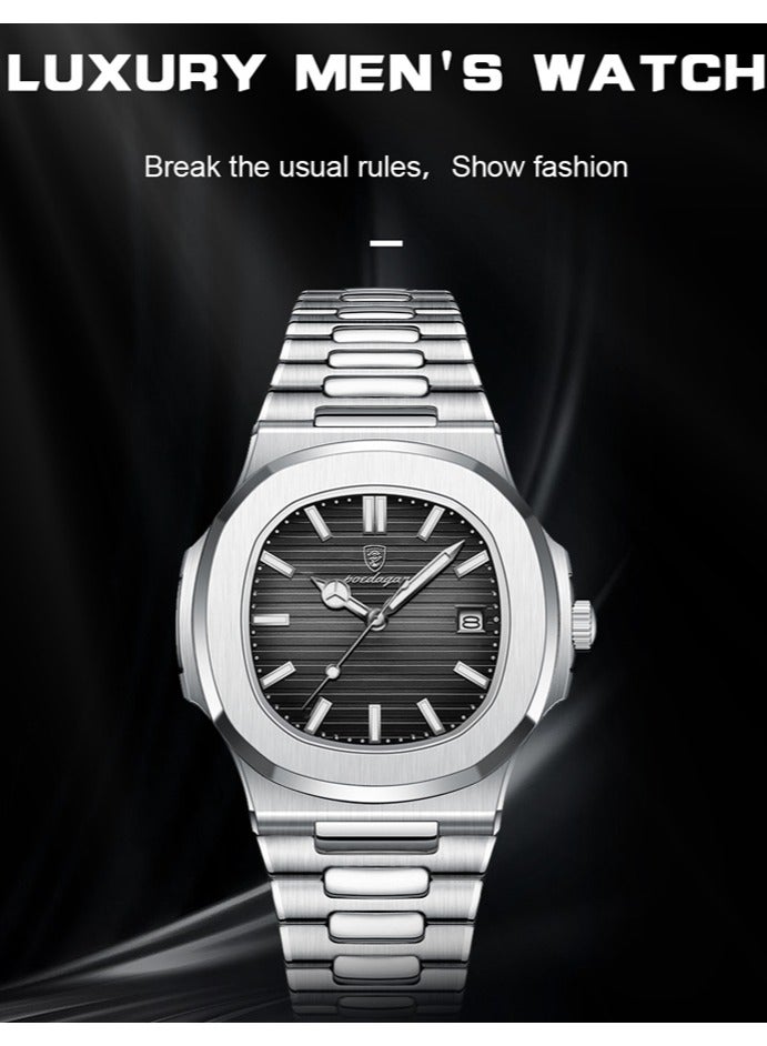 Watches for Men Quartz Stainless Steel Water Resistant Analog Watch