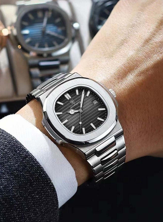 Watches for Men Quartz Stainless Steel Water Resistant Analog Watch