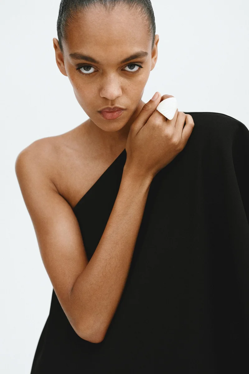 H&M One-shoulder cape top