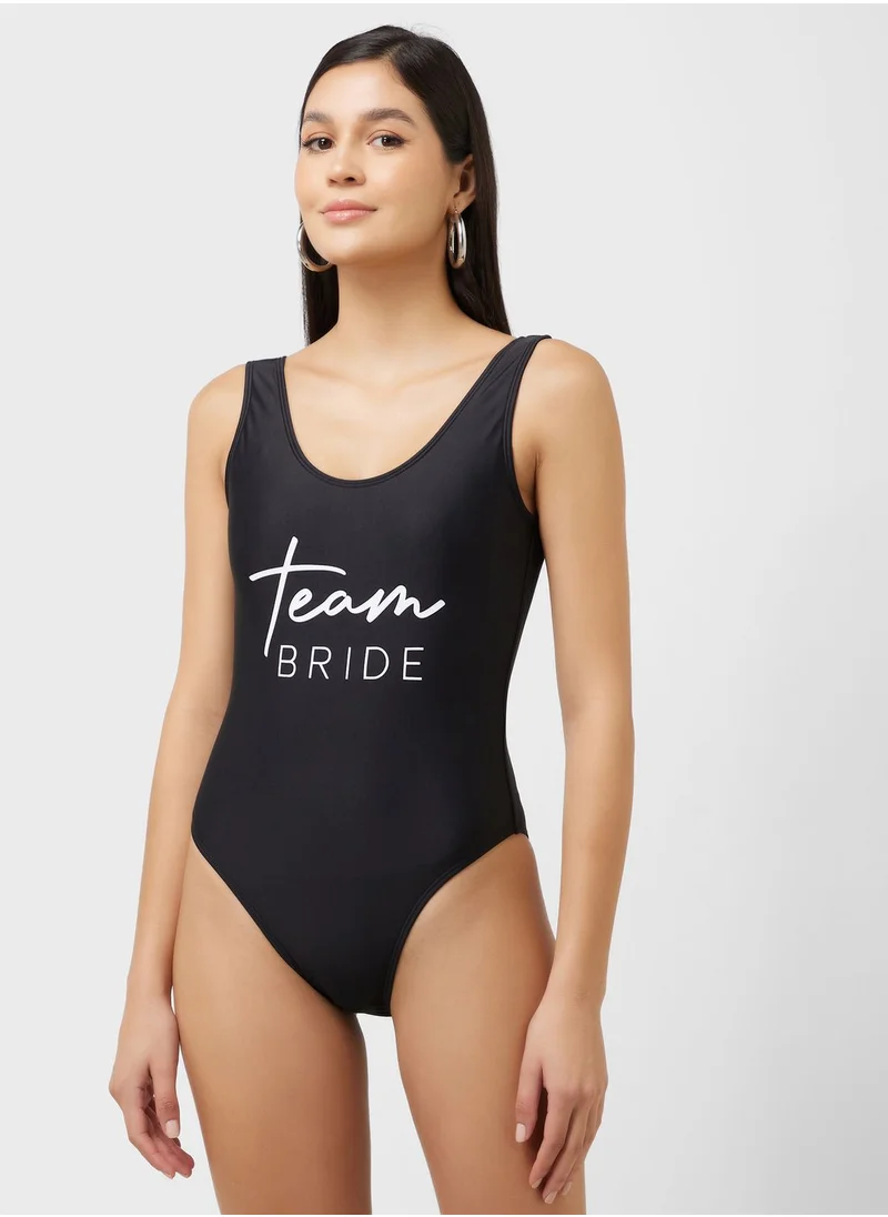 Ginger Ray Swimsuit - Team Bride - Black - S