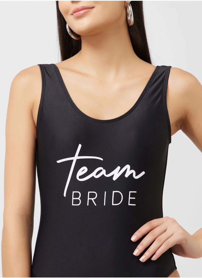 Ginger Ray Swimsuit - Team Bride - Black - S