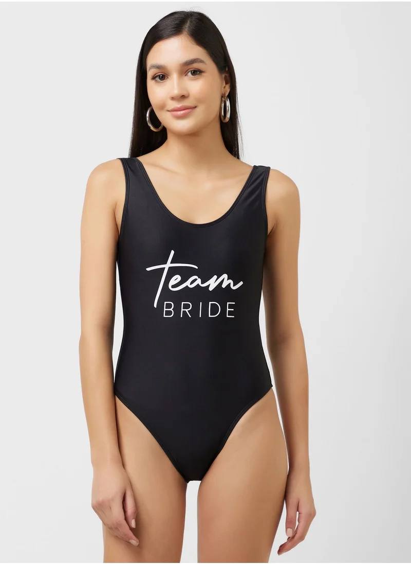 Ginger Ray Swimsuit - Team Bride - Black - S