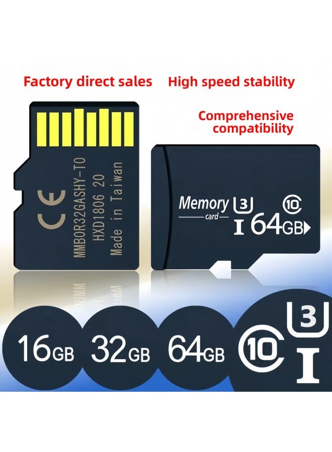 High-Speed Memory Card Camera Tf Card 64g Camera High-Speed Monitoring Driving Recorder Scanning Pen Storage Card Source