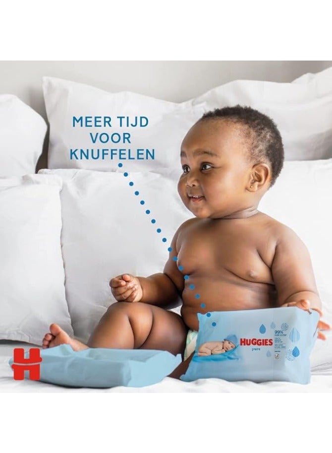 هجيز مناديل هجيز بيور للأطفال، 99% مناديل مبللة بماء نقي، 10 عبوات × 56 (إجمالي 560 منديلاً). - Image 5