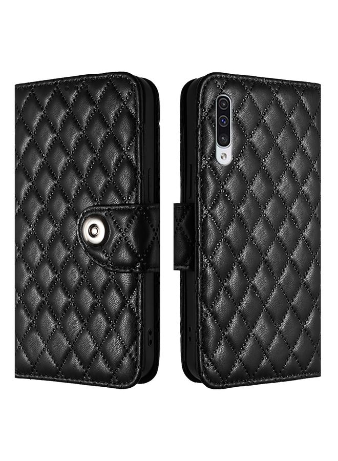 S-TOP Case For Samsung Galaxy A50 / A30s / A50s Rhombic Texture Flip Leather Phone Case with Lanyard - Image 2