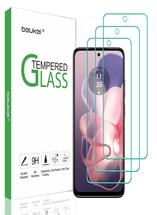 beukei (3 Pack) Designed for Motorola Moto G Power 5G (2024) Screen Protector Tempered Glass,Anti Scratch, Bubble Free - Image 1