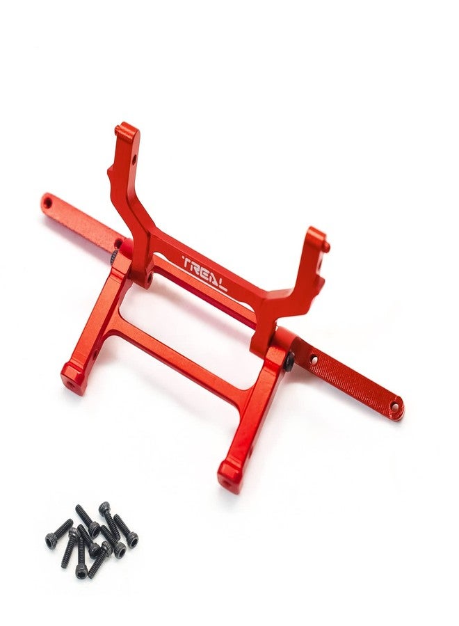 TREAL Aluminum 7075 Rear Bumper Mount & Rear Body Post Mount for Axial SCX24 Chevrolet C10 Upgrades (Red)