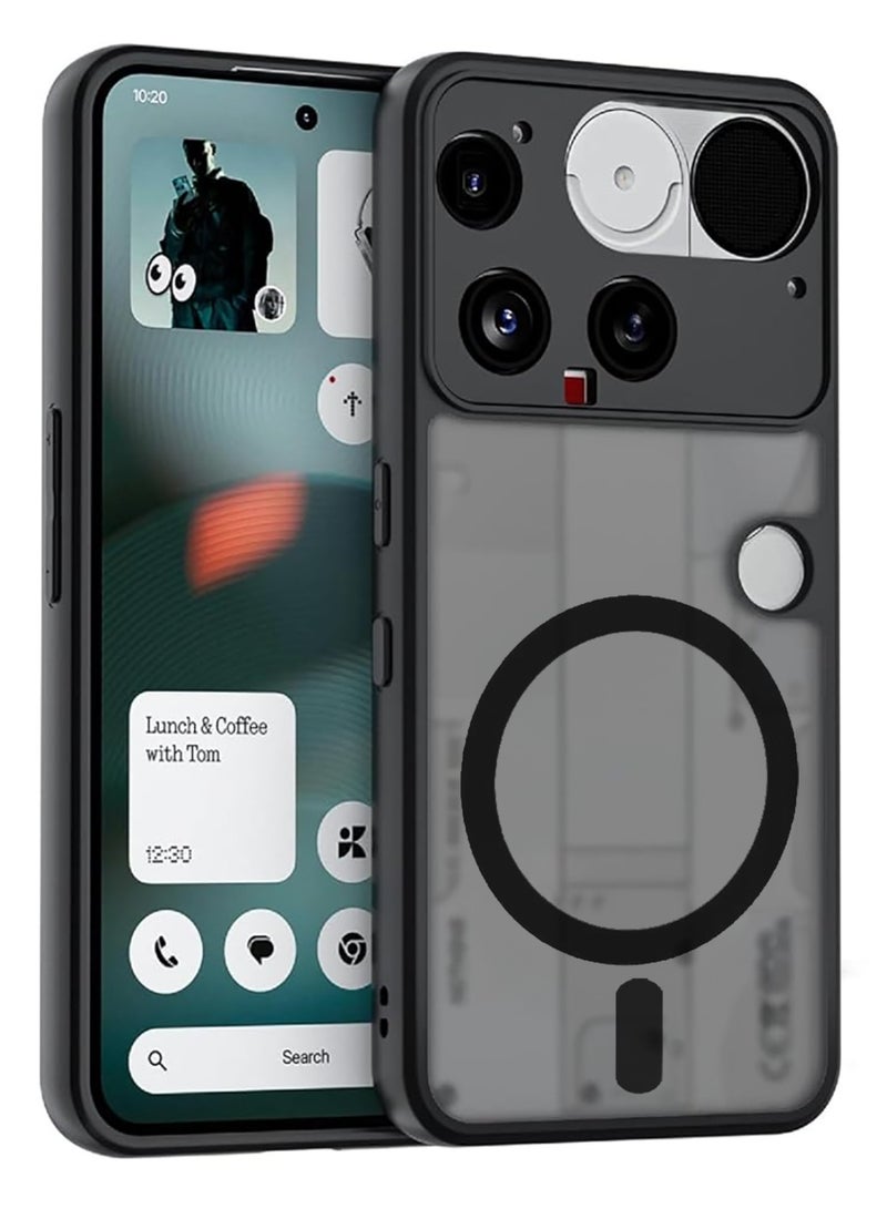 For Nothing Phone 3 Case, Compatible with MagSafe, TPU+PC Shockproof Matte Skin Feel Mobile Phone Magnetic Back Cover, Anti-fingerprint Slim Fit Protective Casing - Image 1