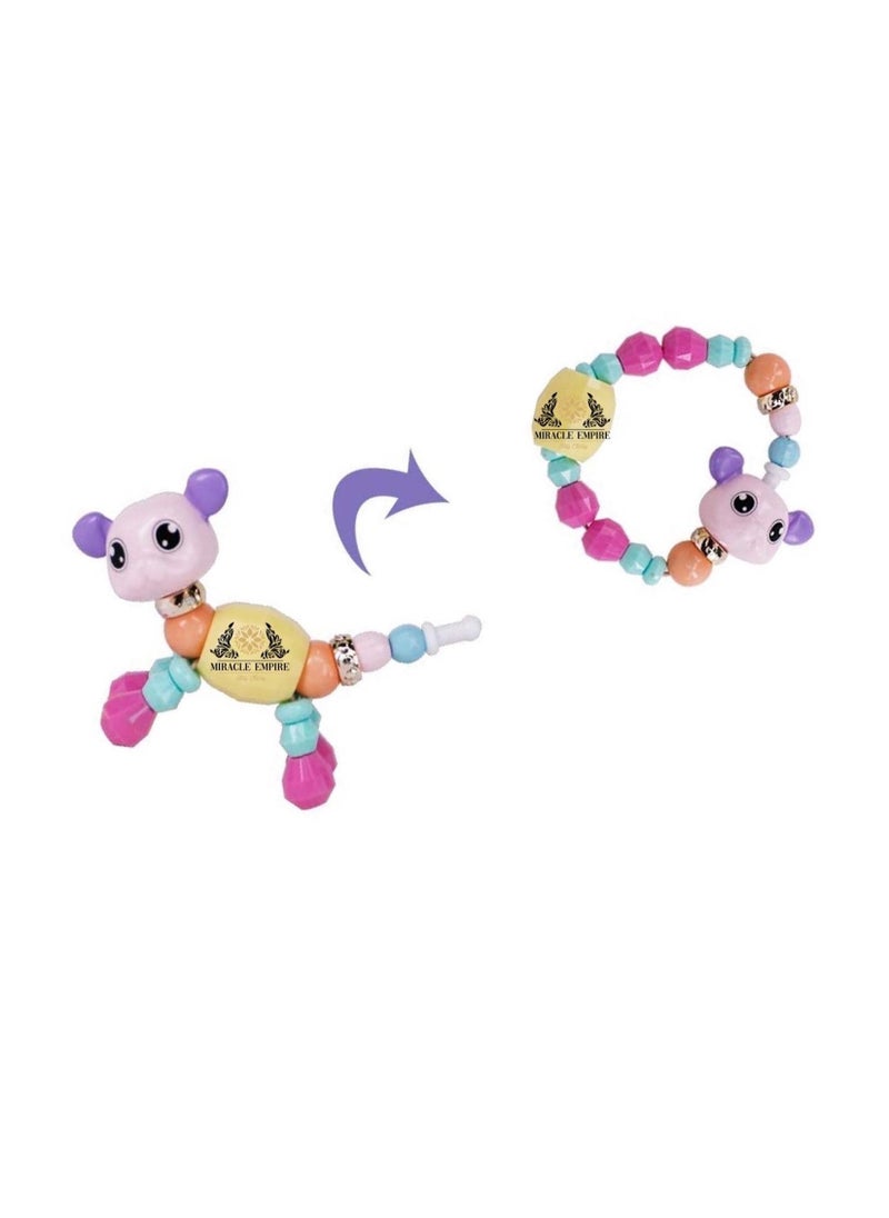 Miracle Empire Pet Beads Bracelet Turns Into A Dog Toy Girls Toys Handmade Party Doggy For Kids Animals Education Gifts  - Image 1