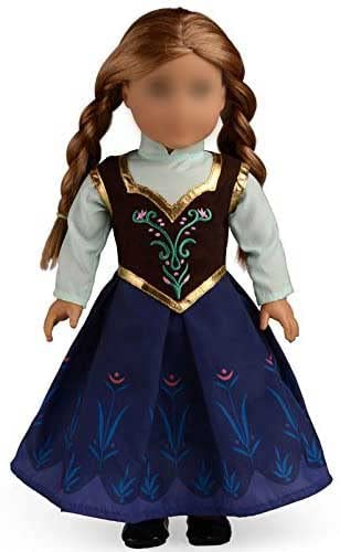 Sweet Dolly Doll Clothes Princess Dress Queen Costumes for 18 Inch Doll - Image 4