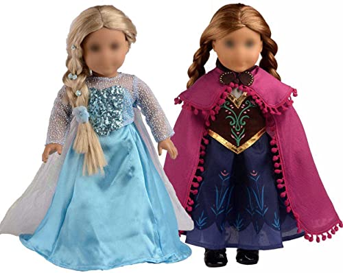Sweet Dolly Doll Clothes Princess Dress Queen Costumes for 18 Inch Doll - Image 5