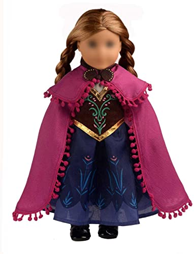 Sweet Dolly Doll Clothes Princess Dress Queen Costumes for 18 Inch Doll - Image 3