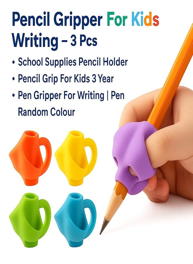 YTM Ergonomic Pencil Grips for Kids, Multicolor Silicone Writing Aid, 2-Piece Set, Posture Correction Tool for Special Needs Children, Handwriting Support with Finger Cushion - Image 2